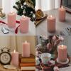 LED Candle Light with Remote Control 15cm Set of 2 Battery Operated Candles with Timer Wedding Christmas Atmospheric Candle Light - Function, Pink,