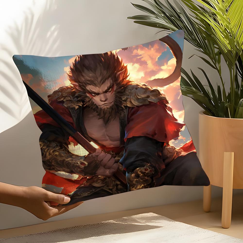 Путешествие на Запад BBlack Myth Wukong Льняные Наволочки Для Декоративного Дивана Домашние Подушки Чехол Автомобильное Сиденье Подушки Чехлы