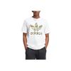 adidas Футболка с коротким рукавом Originals Letter Logo Print Round Neck, свободная, мужская, белая IS2894
