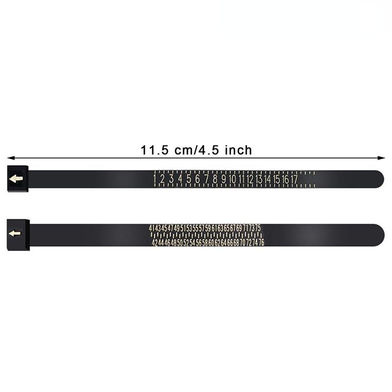 1PC Ring Sizer Measuring Set Reusable Finger Size Gauge Measure Tool US/EU Rings Size Tools