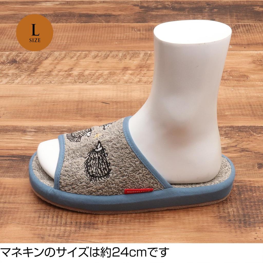 ЛИЗА ЛАРСОН Тапочки-ежики и тапочки [Милые] Женские Мужские Открытый носок (Синий, Л)