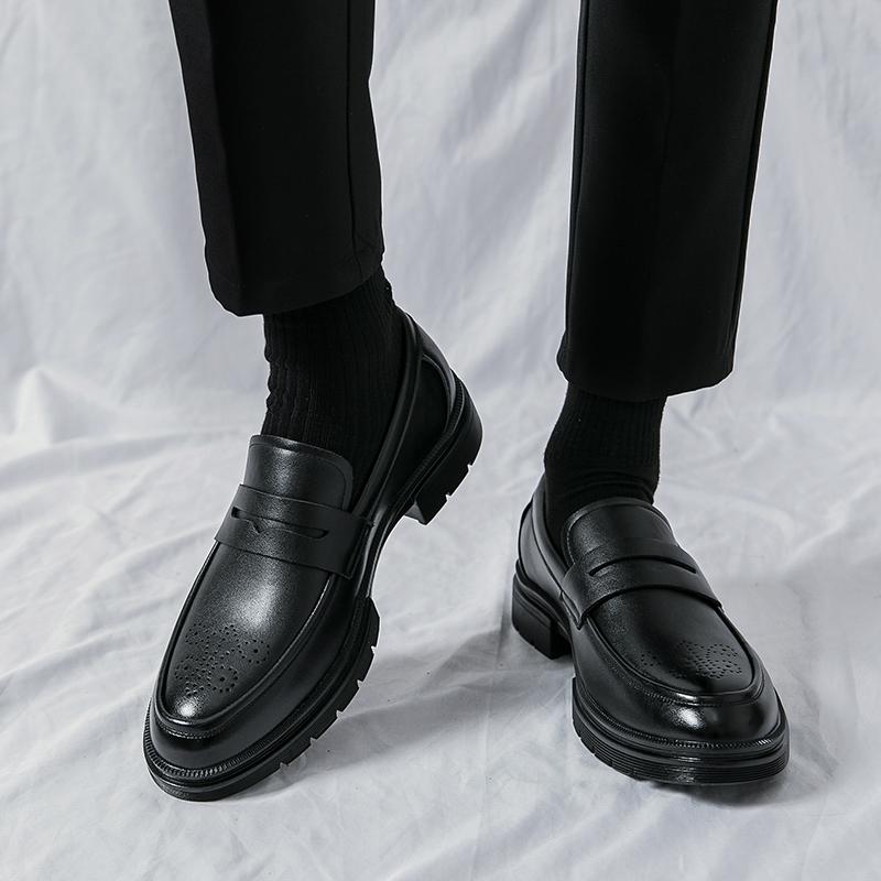 Модная мужская обувь класса люкс, деловые туфли-лоферы, туфли для вождения без застежек, модная мужская кожаная обувь в британском стиле, мокасины, балетки