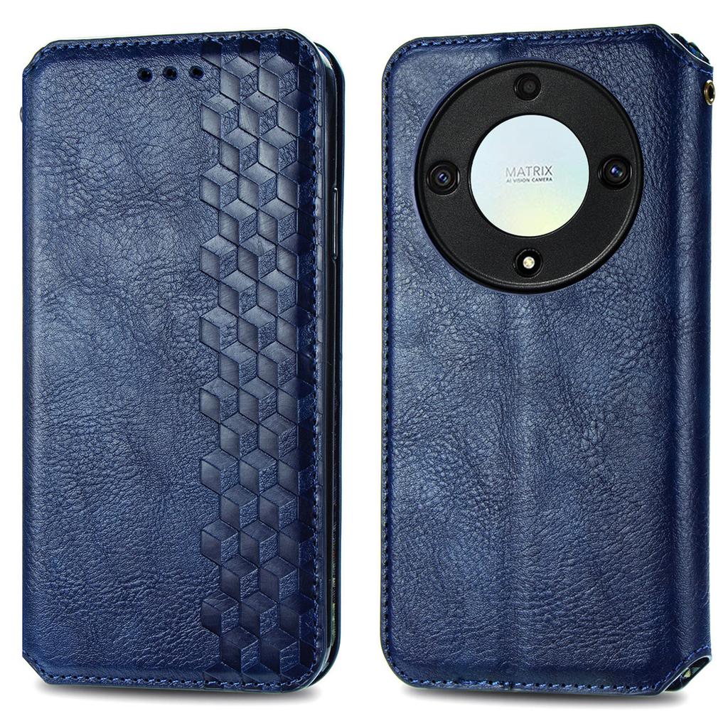 For Honor X40 5G/X9a 5G/Magic5 Lite 5G PU Leather Case Rhombus Imprint Wallet Stand Phone Cover