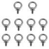M6 Eyebolts, M6 Female Thread, for Hanging, Fixing, and Reinforcement, Stainless Steel, Earthquake-Proof, Furniture, and Woodworking (12mm/Pack
