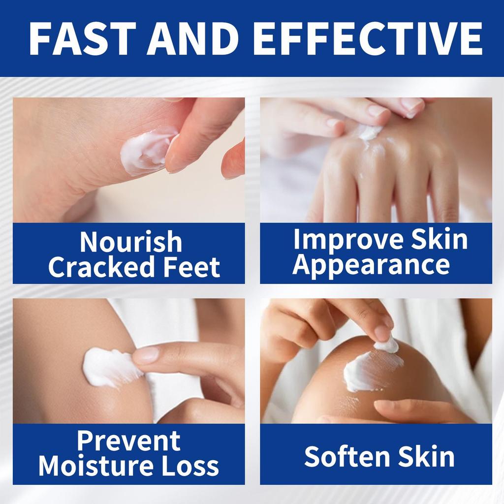 Крем для рук и ног с 60% мочевины - интенсивное увлажнение и удержание влаги, восстановление защитного барьера кожи - защита для очень сухой кожи, 300 мл