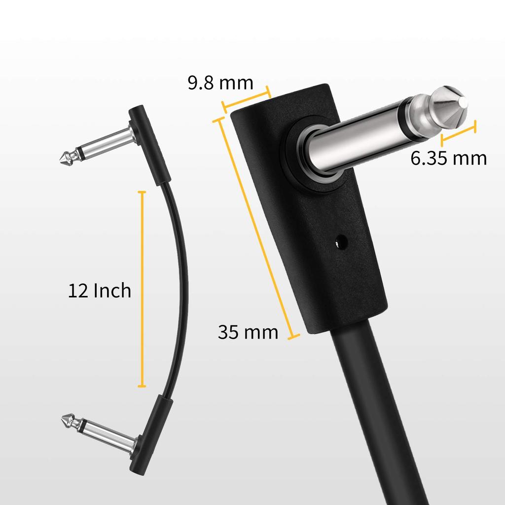 Donner 15 см соединительный кабель для гитарного эффектора черный (6шт)