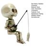 1/3Pcs Outdoor Garden Halloween Skeleton Ornament Creative Entry Courtyard Landscaping Fishing Skeleton Resin Figure Balcony Decoration