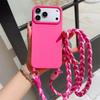 Кросс-боди чехол для телефона конфетного цвета для IPhone для IPhone 17 Air 16 15 14 Plus 13 12 11 Pro Max X XR XS Мягкий силиконовый чехол