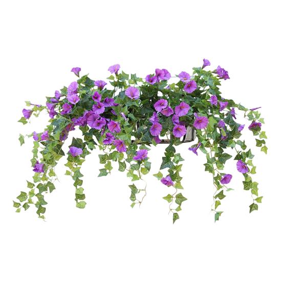 Artificial Morning Glory Flower Realistic Home Office Table Centerpiece Wedding Dropping Faux Petunia Flower Hanging Fake Floral Arrangement