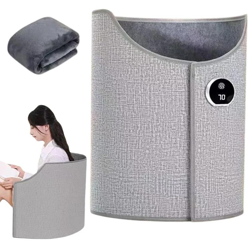 Foldable Under Desk Foot Warmer Electric Heater Silent Operation Auto Shut Off Adjustable Thermostat for Office Home