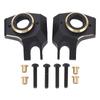 2 Pcs RC Front Axle Steering Knuckle Black Brass RC Front Steering Cup for SCX10 II AR44