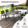 Five-Piece Casual Outdoor Dining Set, with Wood-Effect Table - Grey