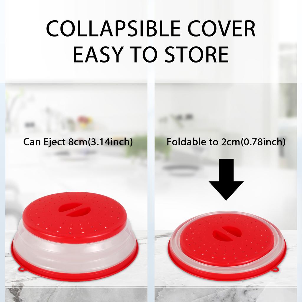 2 шт. Складная крышка от брызг для микроволновой печи, силиконовая крышка для тарелки для микроволновой печи, складная дренажная корзина, крышка для сохранения свежести, корзина