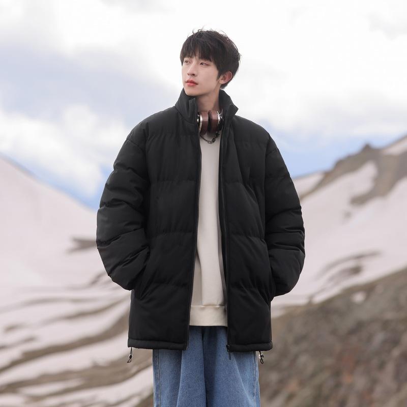 Men's Fashionable Stand-collar Winter Cotton Coat, Handsome and Versatile, New Style Couple's Same Style Jacket, Casual Wear for Teenagers