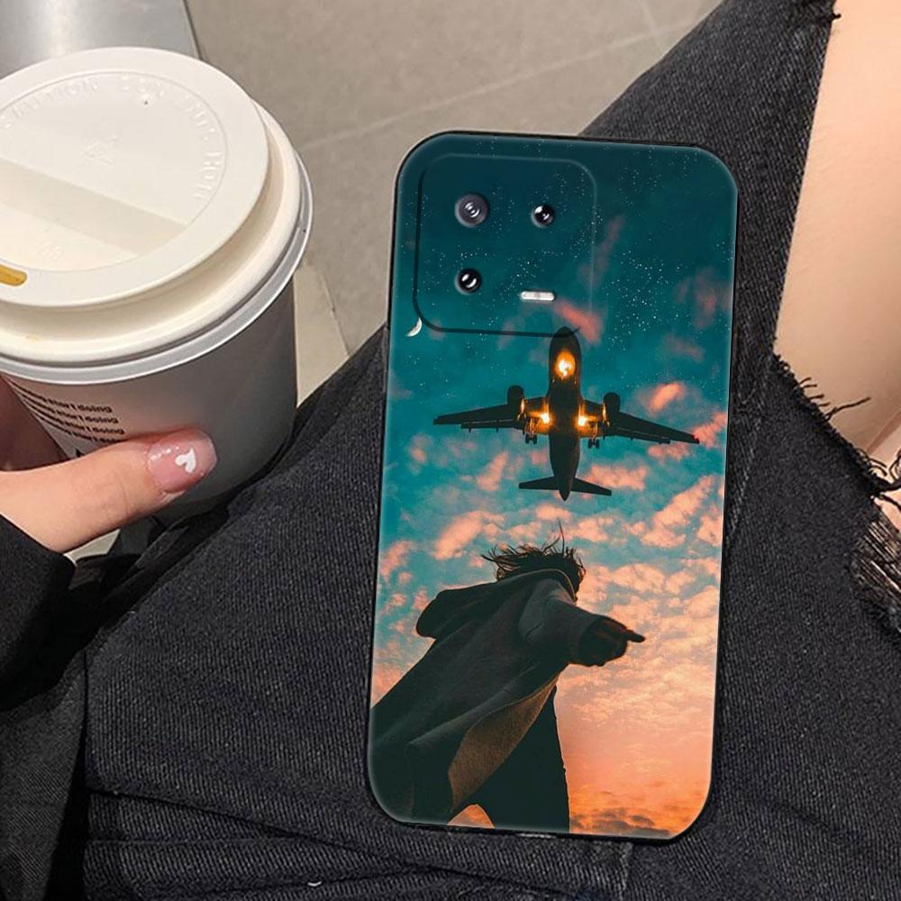 Travel Plane Airplane Cover Phone Case For Xiaomi 15 15T 14 14T 13 12T 11 11T POCO F8 F7 F6 F5 X7 X5 M6 M7 PRO Ultra DIY Case