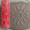 Daisy Flower Pattern Clay Roller Versatile Reliefs Tool Creative Embossed Rod  Art Craft