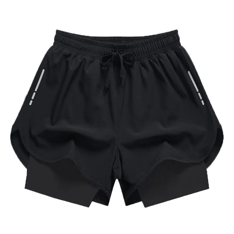 Men's Quick-Dry Swim Trunks: Flat-Leg, Double-Layer, Anti-Exposure Shorts