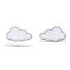 [P7016] - Silver Earrings 'Nuages' Silver-white (rhodium-plated) - 8x4 Mm
