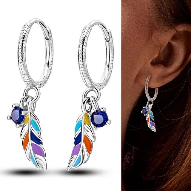 2023 сверкающее серебро 925 пробы, серьги, оригинальные подвески, серьги-кольца для женщин, ювелирные изделия, подарки