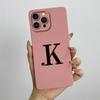 Чехол для iPhone 13 Pro Max Чехол для iPhone 13 Pro Милые парные начальные буквы Квадратная накладка на телефон Матовая ударопрочная задняя крышка
