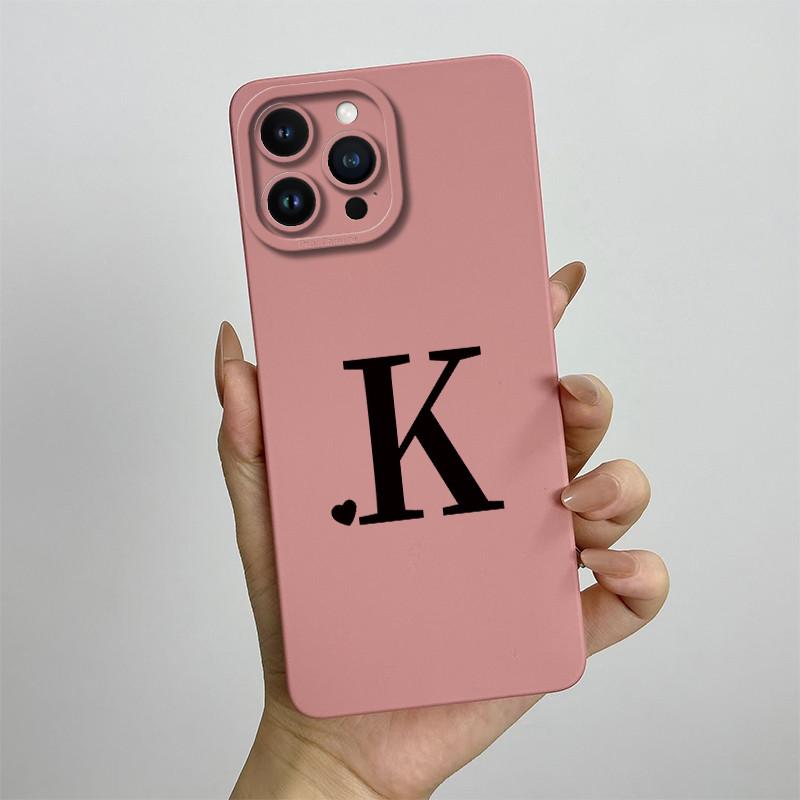 Чехол для iPhone 13 Pro Max Чехол для iPhone 13 Pro Милые парные начальные буквы Квадратная накладка на телефон Матовая ударопрочная задняя крышка