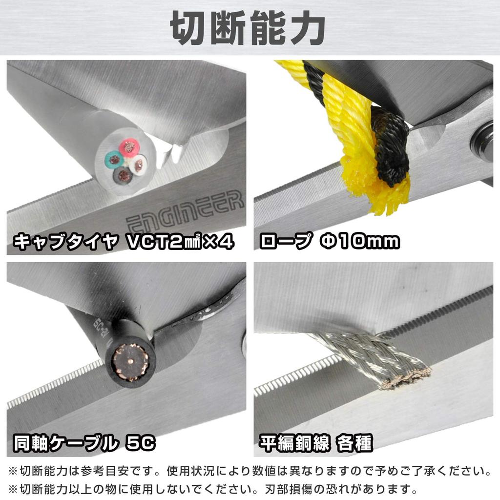 Engineer Tetsuwan Scissors DP Yellow with Cap Blade Length 58mm PH-57Y