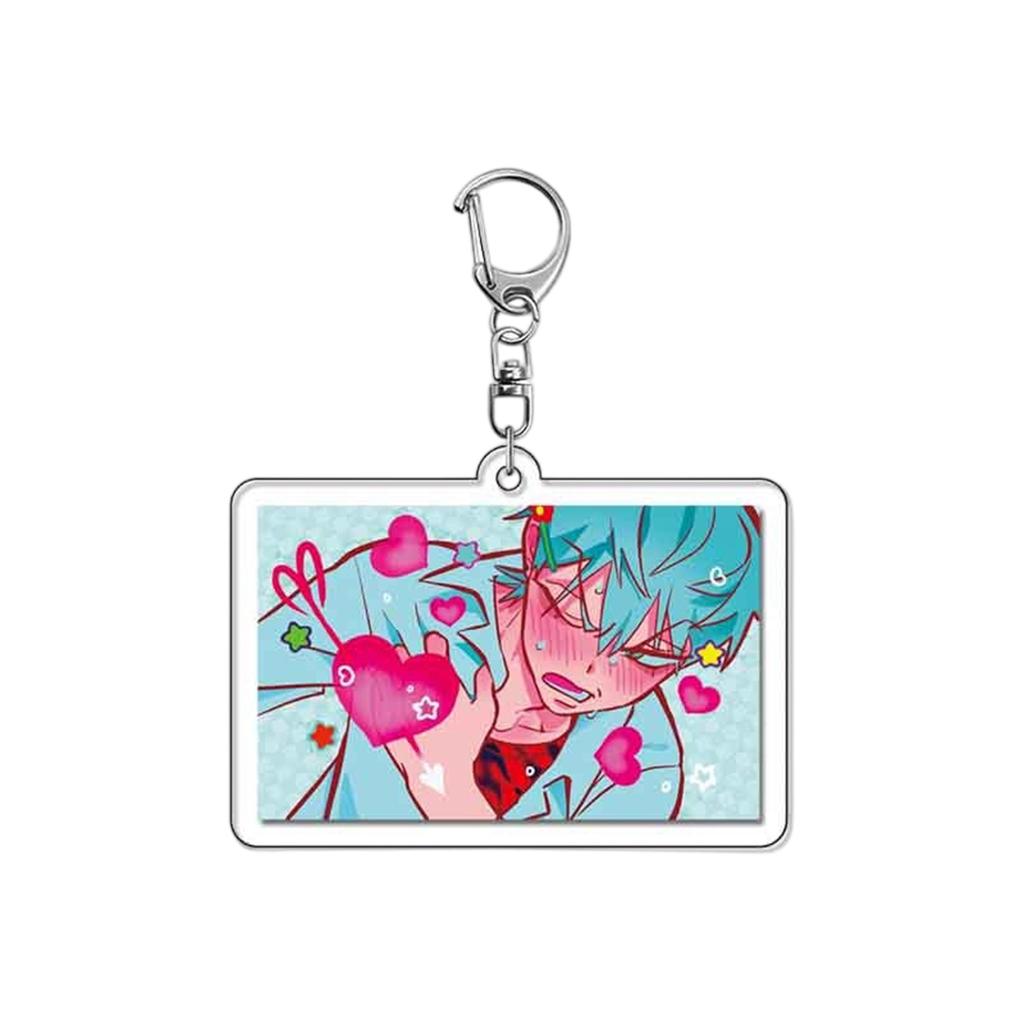 Anime Peripheral Acrylic Keychain Pendant, Cute Student Anime Backpack Pendant