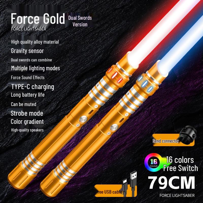 Металлический световой меч Star Wars Cross Два в одном: Цветные, Светящиеся, Вибрационные функции для студентов