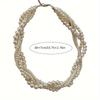 Vintage Handmade Baroque Faux Pearl Necklace Clavicle Chain Accessories For Women