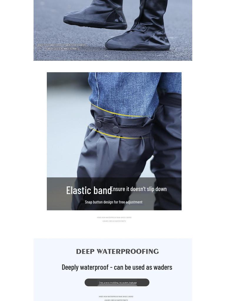 Нескользящие водонепроницаемые резиновые сапоги выше колена и комплект вейдерсов для мужчин и женщин
