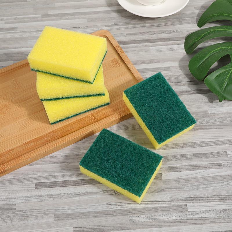 Household Kitchen Cleaning Sponge Cloth Brush Pot Sponge Wipe Dishwashing Scouring Cloth Dual-purpose Brush Pot Magic Sponge Wipe