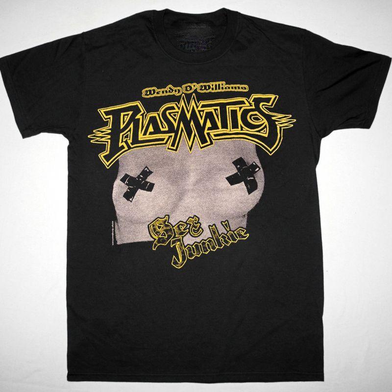 Unisex shirt Cotton Oversize Large Size Vtg PLASMATICS Music Band Cotton S5XL Unisex Black Tee Shirt AG312