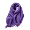 Double Sided Solid Color Scarf For Women's Winter Imitation Cashmere Warm Tassels