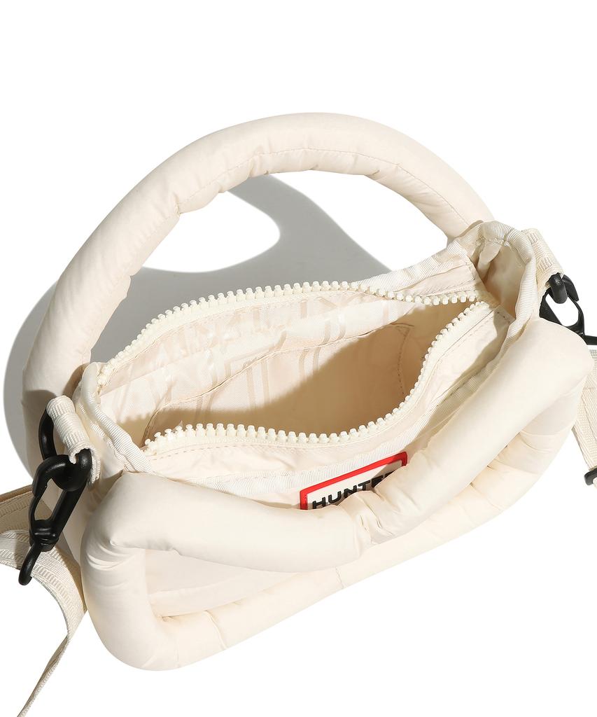 Hunter [Unisex] Framed Puffer Mini Hobo - White Willow