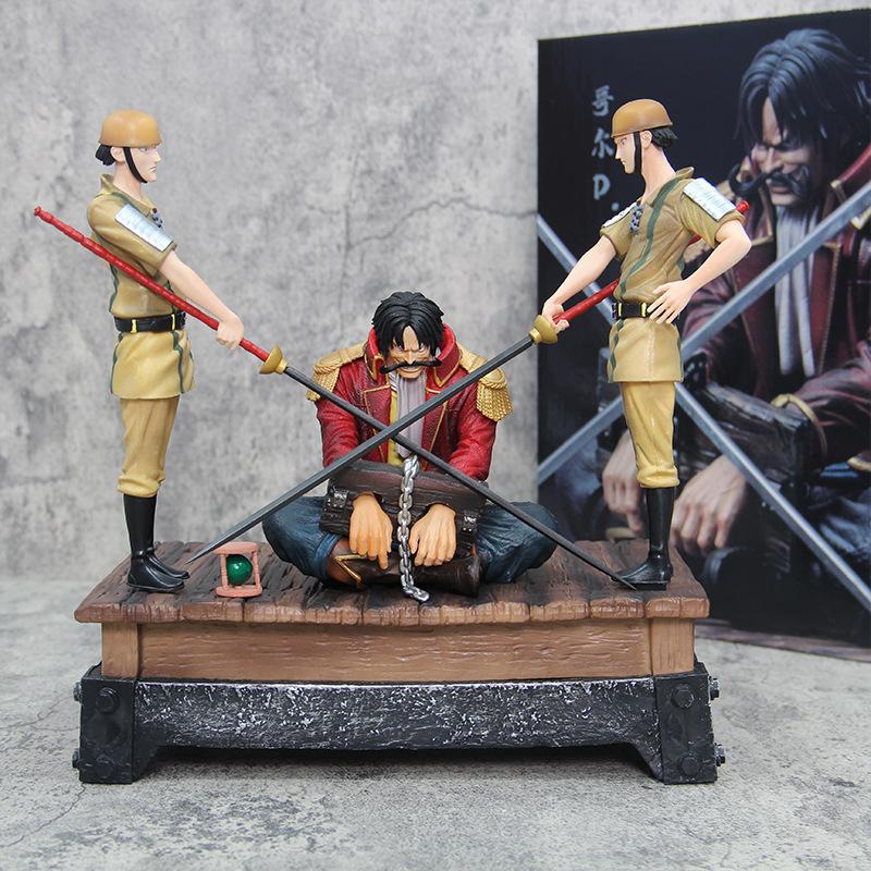 One Piece Soldier Execution Table Roger Sitting Handcuffs Roger Cole D Roger Handmade Ornament Gift Desktop Ornament simulation