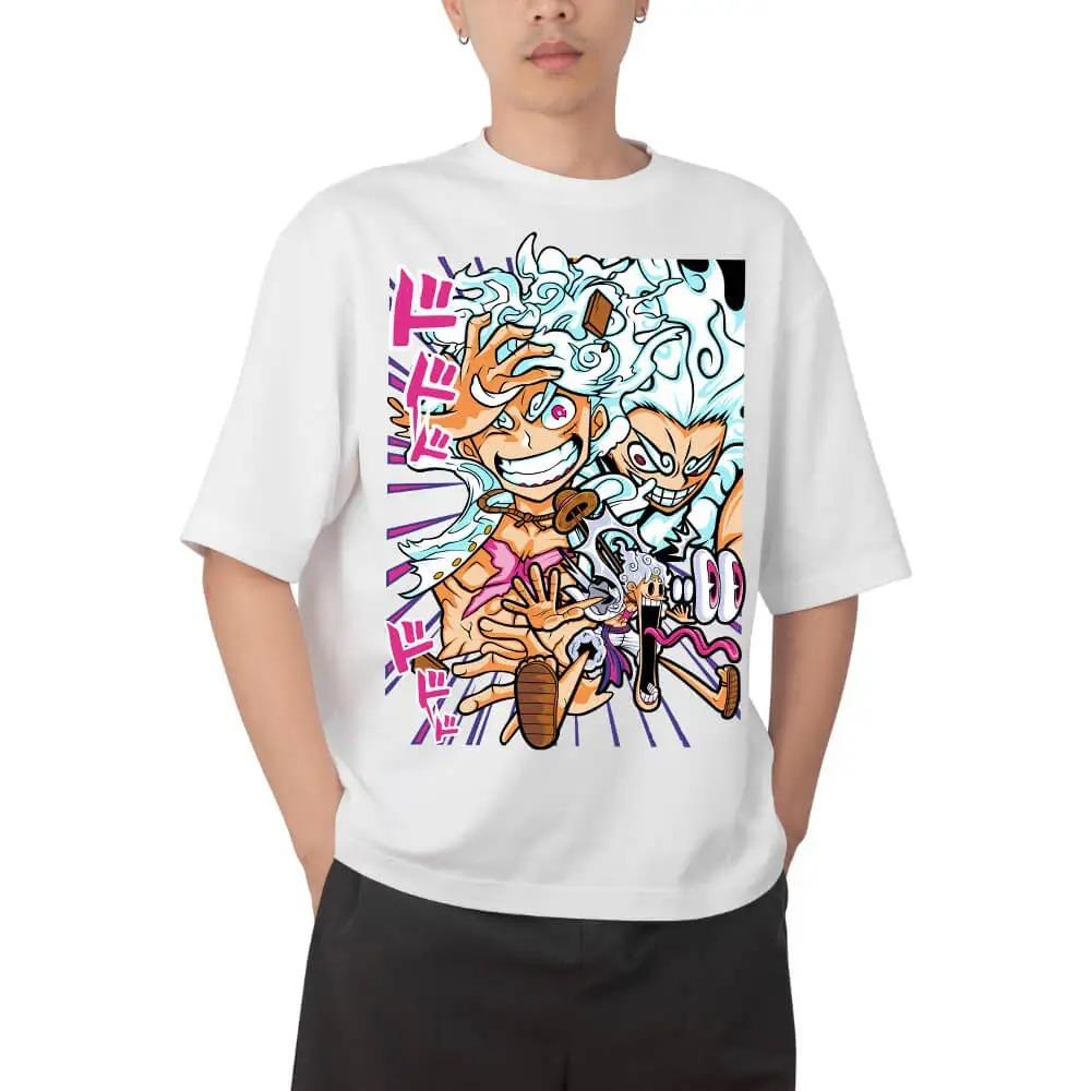 One Piece "Портгас Д. Топ-футболка "Ace Casual Summer Style" в стиле аниме, белая, оверсайз, стритвир, для фанатов поп-рок концертов