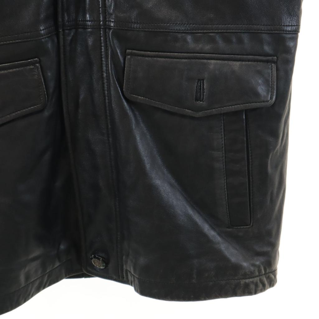 CLIENTI UOMO leather jacket M black Men's Used