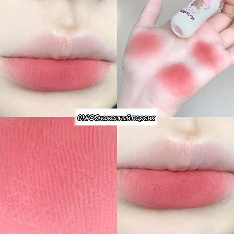 GEGE BEAR Velvet Matte Lip Glaze Помада-блеск для губ с дизайном медведя
