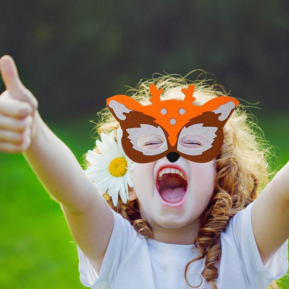 4 шт. Войлочный материал Войлочная маска животного День защиты детей Подарки Маска на День защиты детей Сафари-вечеринка