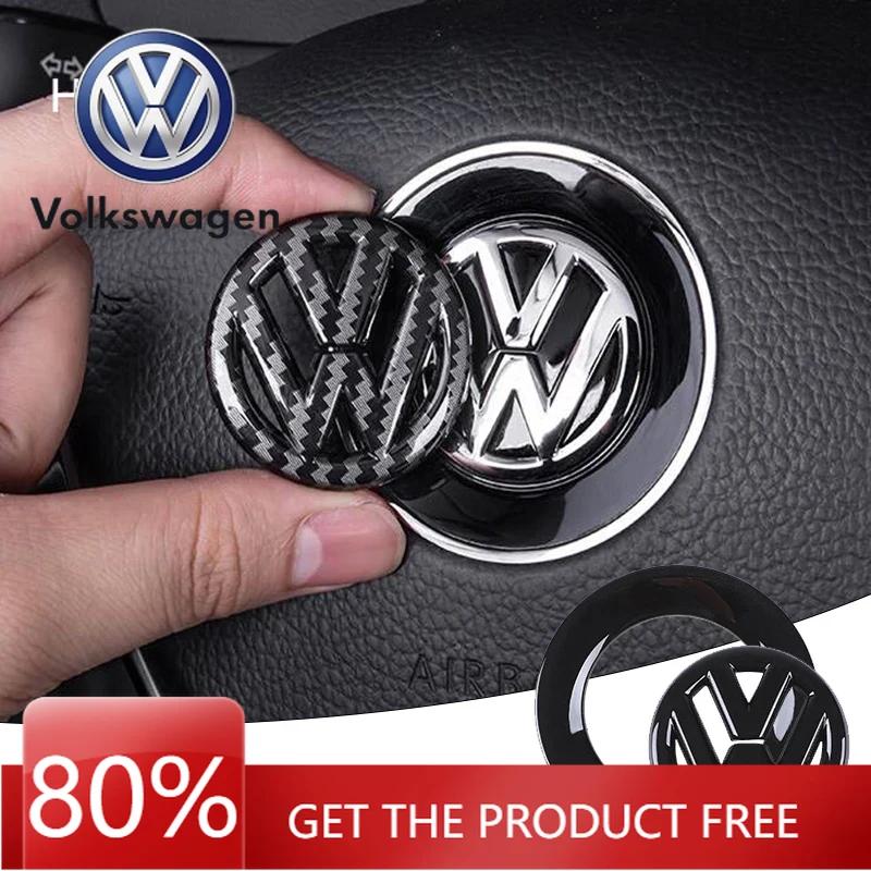 Для автомобиля VOLKSWAGEN Наклейка-эмблема на руль Аксессуары для интерьера Для Volkswagen GTI Polo Golf Passat Scirocco Beetle Tiguan