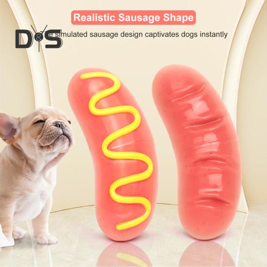 Игрушки для жевания собак в форме жареной колбаски, звучащая жевательная собачья палочка, нетоксичная игрушка для скрежетания зубами у собак, для чистки зубов, интерактивная игра