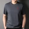 Summer New Men's Mulberry Silk Round Neck Casual Short-sleeved Loose T-shirt Men's Breathable Large Size Half-sleeved Men's Simple