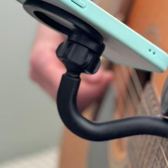 Magnetic Guitar Phone Holder Adjustable Clip Guitar Smartphone Mount for 6-8.8cm Thick Guitar