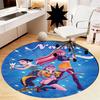 Custom Name KPop Demon Hunters Printed Round Rug Carpet Chair Rug Area Rug Entryway Doormats,for Office Chair Living Room Bedroom Kitchen Room.