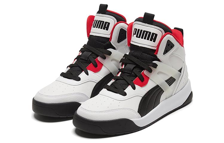 PUMA Backcourt Mid White Black Red 374139-01