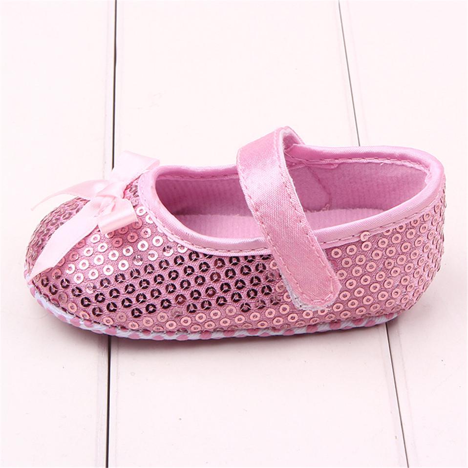 Baby Girl Shoes Spring Autumn Infant Toddler Pre-walker Shoes Bling Bow Princess Newborn Baby Soft