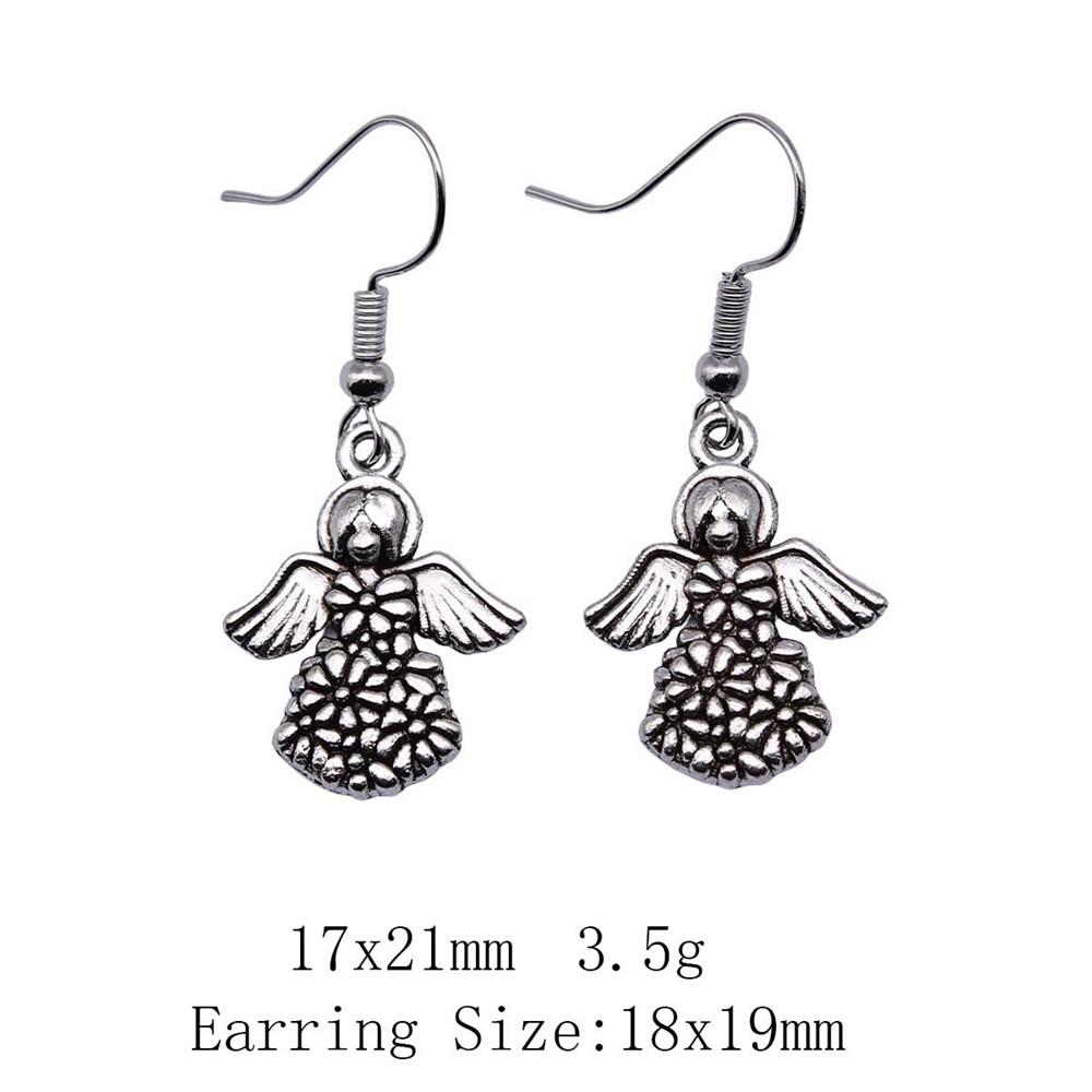 Комплекты сережек на годовщину свадьбы, серьги-подвески и подвески в виде крыльев ангела, женские серьги-сумки для свадьбы