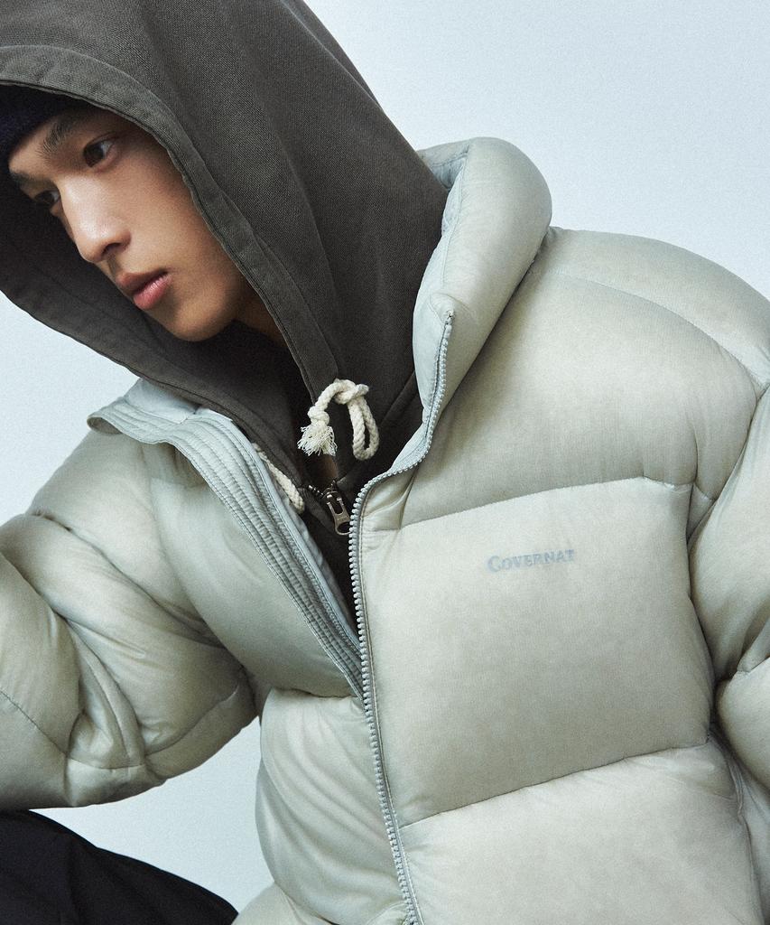 Covernat Civic Sheer Ripstop Rds Short Puffer Light Gray