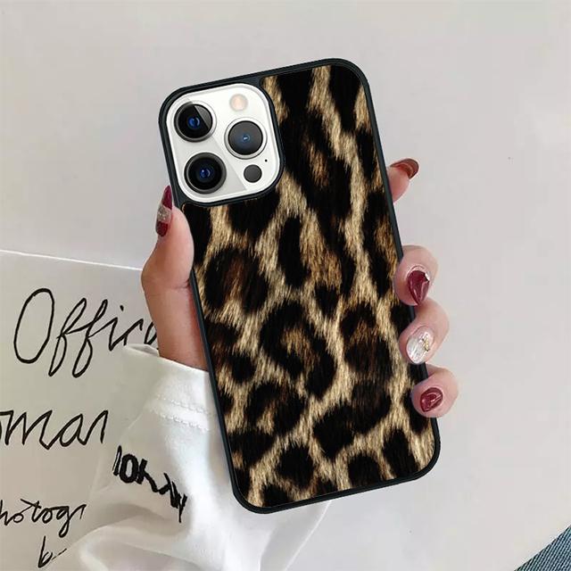 Fashion Sexy Leopard Print Phone Case Cover For iPhone 17 Air 15 16 14 13 12 Pro Max 11 Pro Max Plus Coque Shell