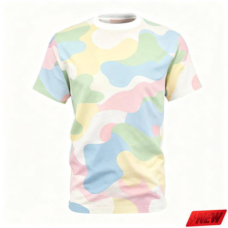Gradient Camouflage Graphic T Shirt Men 3d Printed Abstract Stripe Short Sleeve T-Shirt Summer Casual New Oversized Unisex Top